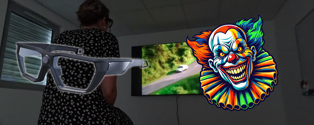 Mesure de pupillométrie avec les lunettes d'eye-tracking VPS 16 pendant un test de Jump Scare